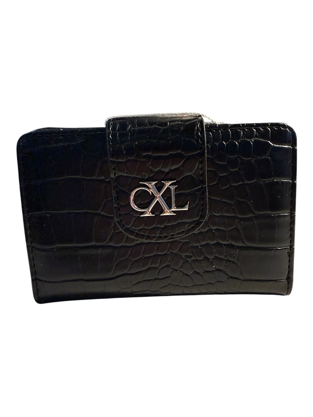 CXL by Christian Lacroix Forestis Croco Bifold Wallet Black NWT